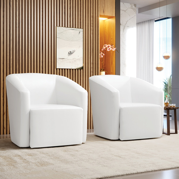 Poltrona Decorativa Orgânica Kit 2 Stella Max Sintético Pu Br