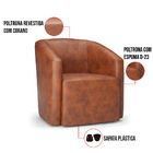 Poltrona Decorativa Orgânica Kit 2 Stella Max Sintético Pu D0