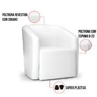 Poltrona Decorativa Orgânica Kit 2 Stella Max Sintético Pu D0