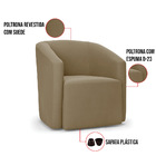 Poltrona Decorativa Orgânica Kit 2 Stella Max Suede D03 - D'r