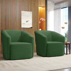 Poltrona Decorativa Orgânica Kit 2 Stella Max Suede Verde D03