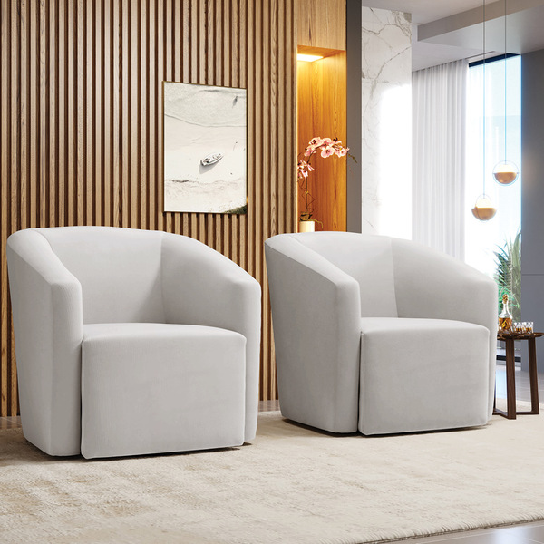 Poltrona Decorativa Orgânica Kit 2 Stella Max Veludo Cinza D0