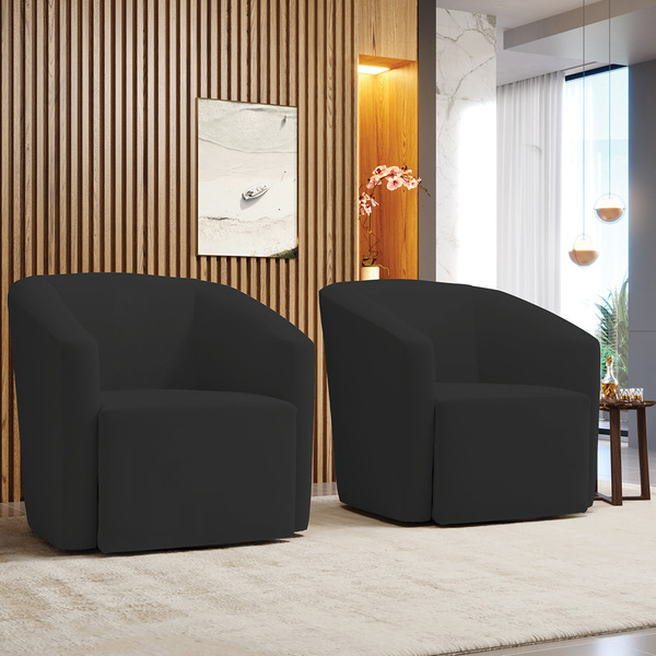 Poltrona Decorativa Orgânica Kit 2 Stella Max Veludo D03 - D'