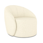 Poltrona Decorativa Orgânica Lua Linho Bege D03 - D'rossi