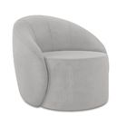 Poltrona Decorativa Orgânica Lua Suede D03 - D'rossi - Cinza