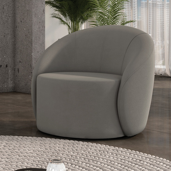 Poltrona Decorativa Orgânica Lua Suede D03 - D'rossi - Grafite