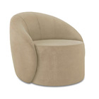 Poltrona Decorativa Orgânica Lua Suede D03 - D'rossi - Marrom