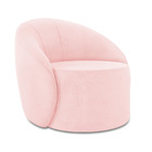 Poltrona Decorativa Orgânica Lua Suede D03 - D'rossi - Rosa B