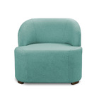 Poltrona Decorativa Orgânica Para Sala Diully Bouclê Azul Tur