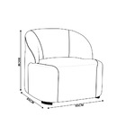 Poltrona Decorativa Orgânica Para Sala Diully Bouclê E03 - D'