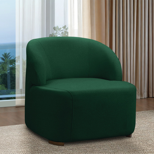 Poltrona Decorativa Orgânica Para Sala Diully Bouclê E03 - D'