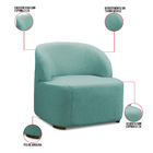 Poltrona Decorativa Orgânica Para Sala Diully Bouclê E03 - D'