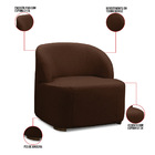 Poltrona Decorativa Orgânica Para Sala Diully Bouclê E03 - D'