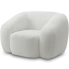 Poltrona Decorativa Orgânica Para Sala Living Emery M05 Boucl