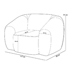 Poltrona Decorativa Orgânica Para Sala Living Emery M05 Boucl