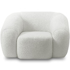 Poltrona Decorativa Orgânica Para Sala Living Emery M05 Boucl