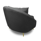 Poltrona Decorativa Orgânica Pé Ferro Dourado Kit 2 Zaya Bouc