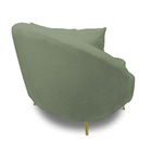 Poltrona Decorativa Orgânica Pé Ferro Dourado Kit 2 Zaya Bouc