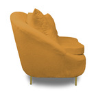 Poltrona Decorativa Orgânica Pé Ferro Dourado Kit 2 Zaya Bouc