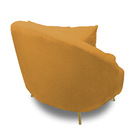 Poltrona Decorativa Orgânica Pé Ferro Dourado Kit 2 Zaya Bouc