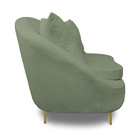 Poltrona Decorativa Orgânica Pé Ferro Dourado Kit 2 Zaya Bouc