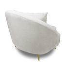 Poltrona Decorativa Orgânica Pé Ferro Dourado Zaya Bouclê C05