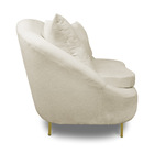 Poltrona Decorativa Orgânica Pé Ferro Dourado Zaya Bouclê C05