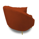 Poltrona Decorativa Orgânica Pé Ferro Dourado Zaya Bouclê C05