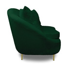 Poltrona Decorativa Orgânica Pé Ferro Dourado Zaya Bouclê C05