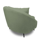 Poltrona Decorativa Orgânica Pé Ferro Preto Kit 2 Zaya Bouclê