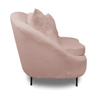 Poltrona Decorativa Orgânica Pé Ferro Preto Kit 2 Zaya Bouclê