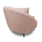 Poltrona Decorativa Orgânica Pé Ferro Preto Kit 2 Zaya Bouclê