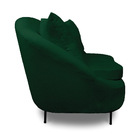 Poltrona Decorativa Orgânica Pé Ferro Preto Kit 2 Zaya Bouclê