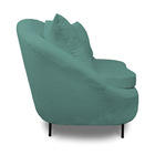 Poltrona Decorativa Orgânica Pé Ferro Preto Kit 2 Zaya Bouclê