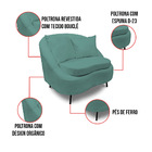 Poltrona Decorativa Orgânica Pé Ferro Preto Kit 2 Zaya Bouclê