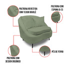 Poltrona Decorativa Orgânica Pé Ferro Preto Zaya Bouclê C05 -