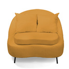 Poltrona Decorativa Orgânica Pé Ferro Preto Zaya Bouclê C05 -