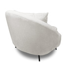 Poltrona Decorativa Orgânica Pé Ferro Preto Zaya Bouclê C05 -