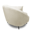 Poltrona Decorativa Orgânica Pé Ferro Preto Zaya Bouclê C05 -