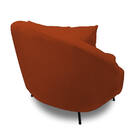 Poltrona Decorativa Orgânica Pé Ferro Preto Zaya Bouclê Terra