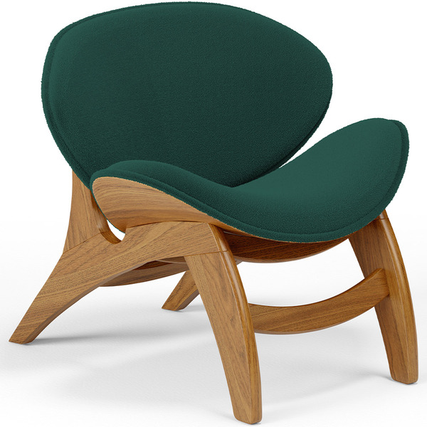 Poltrona Decorativa Orgânica Sala Living Kadosh L02 Bouclê Ve