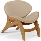 Poltrona Decorativa Orgânica Sala Living Kadosh L02 Linho Beg