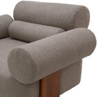 Poltrona Decorativa Orgânica Sala Living Pés Madeira Orpheu L