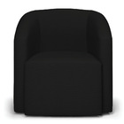 Poltrona Decorativa Orgânica Stella Max Linho Preto D03 - D'r