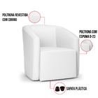 Poltrona Decorativa Orgânica Stella Max Sintético  D03 - D'ro