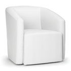 Poltrona Decorativa Orgânica Stella Max Sintético Branco D03