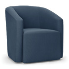 Poltrona Decorativa Orgânica Stella Max Suede Azul Marinho D0