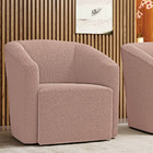 Poltrona Decorativa Orgânica Stella Maxbouclê Rosê D03 - D'ro