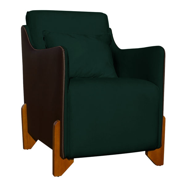 Poltrona Decorativa P/ Sala Quarto Heloisa Veludo Composê Em