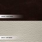 Poltrona Decorativa Pablo Couro Offwhite/café G34 - Gran Belo